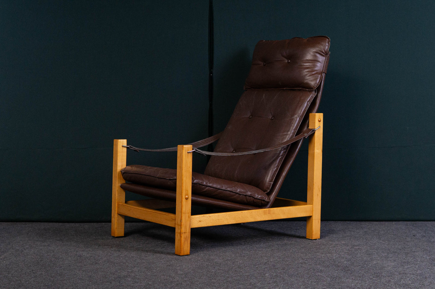 ledersessel mit ottoman