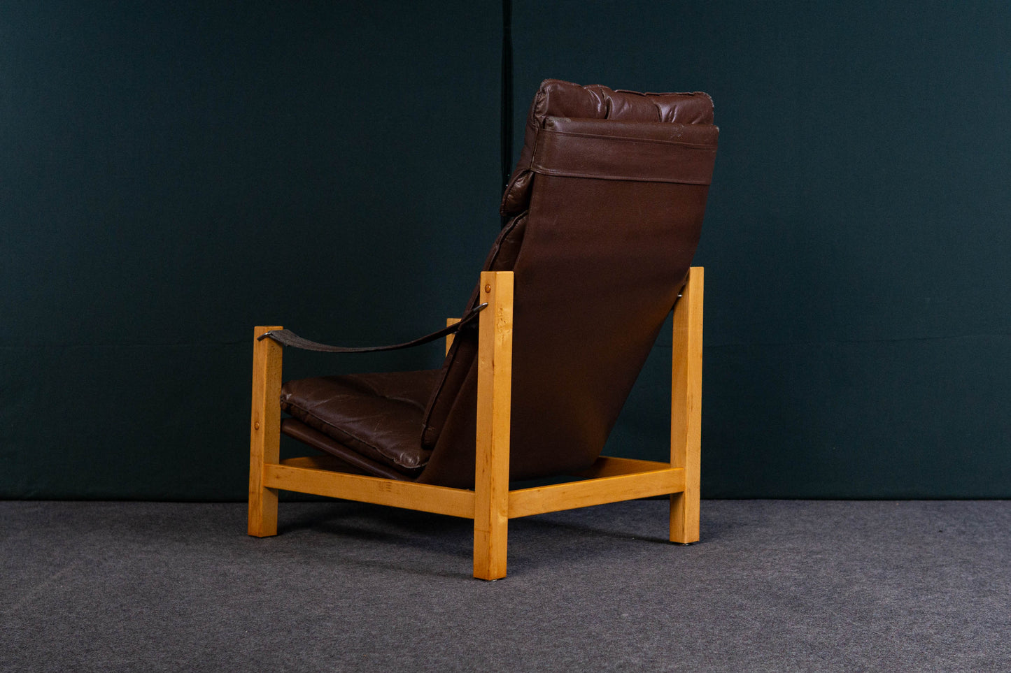 ledersessel mit ottoman