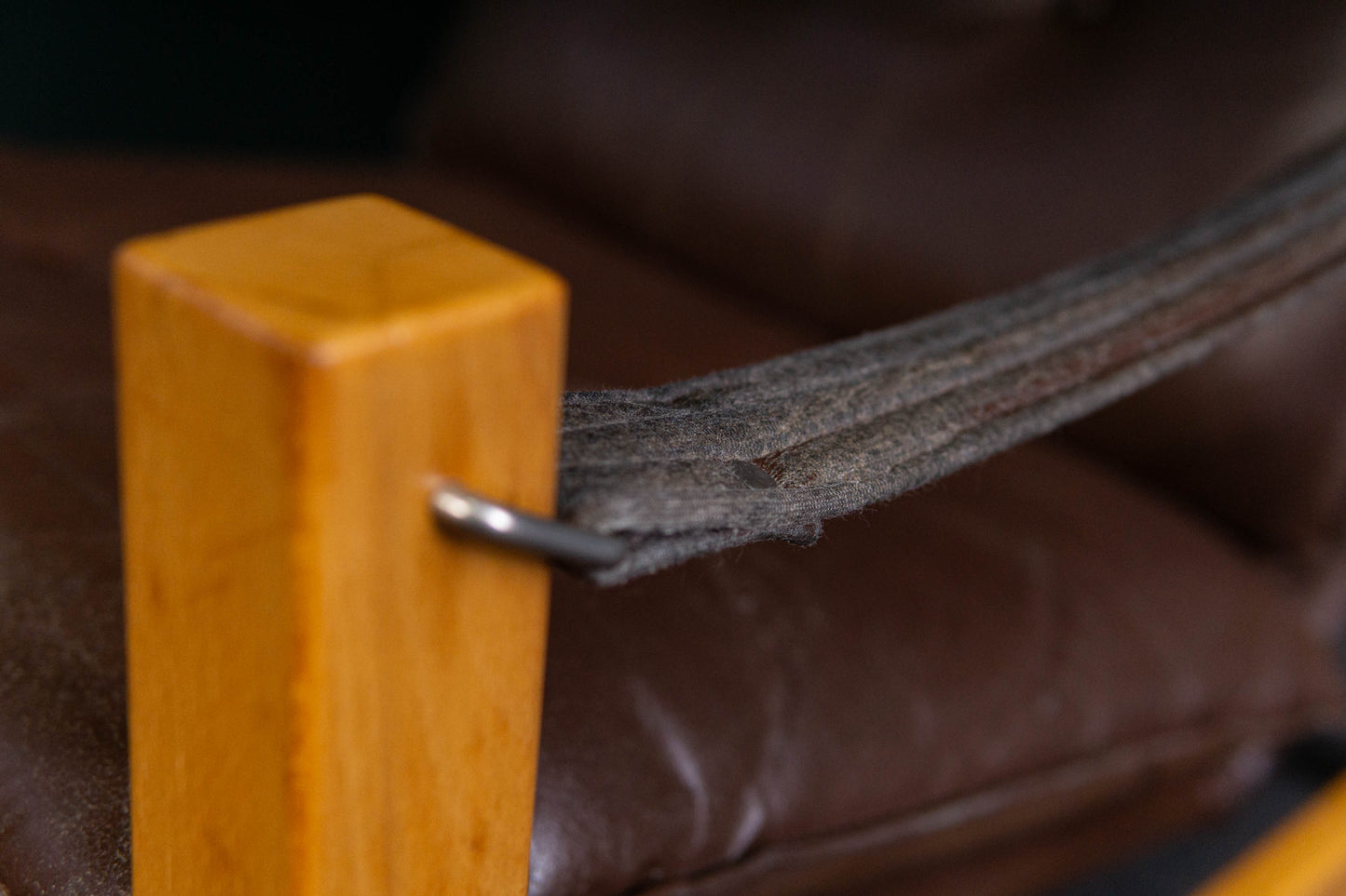 ledersessel mit ottoman