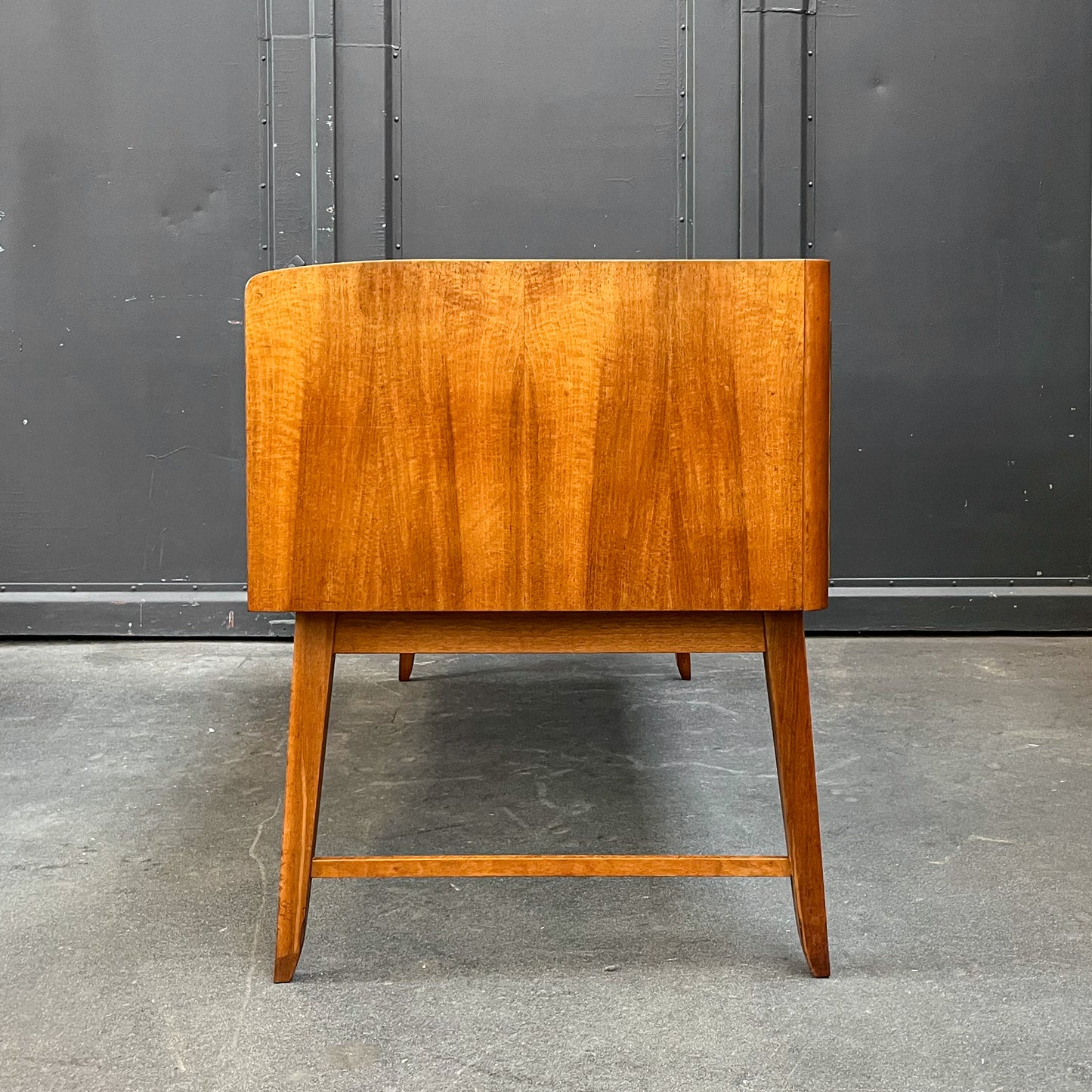 schreibtisch in nussbaum, 1960er, 145cm