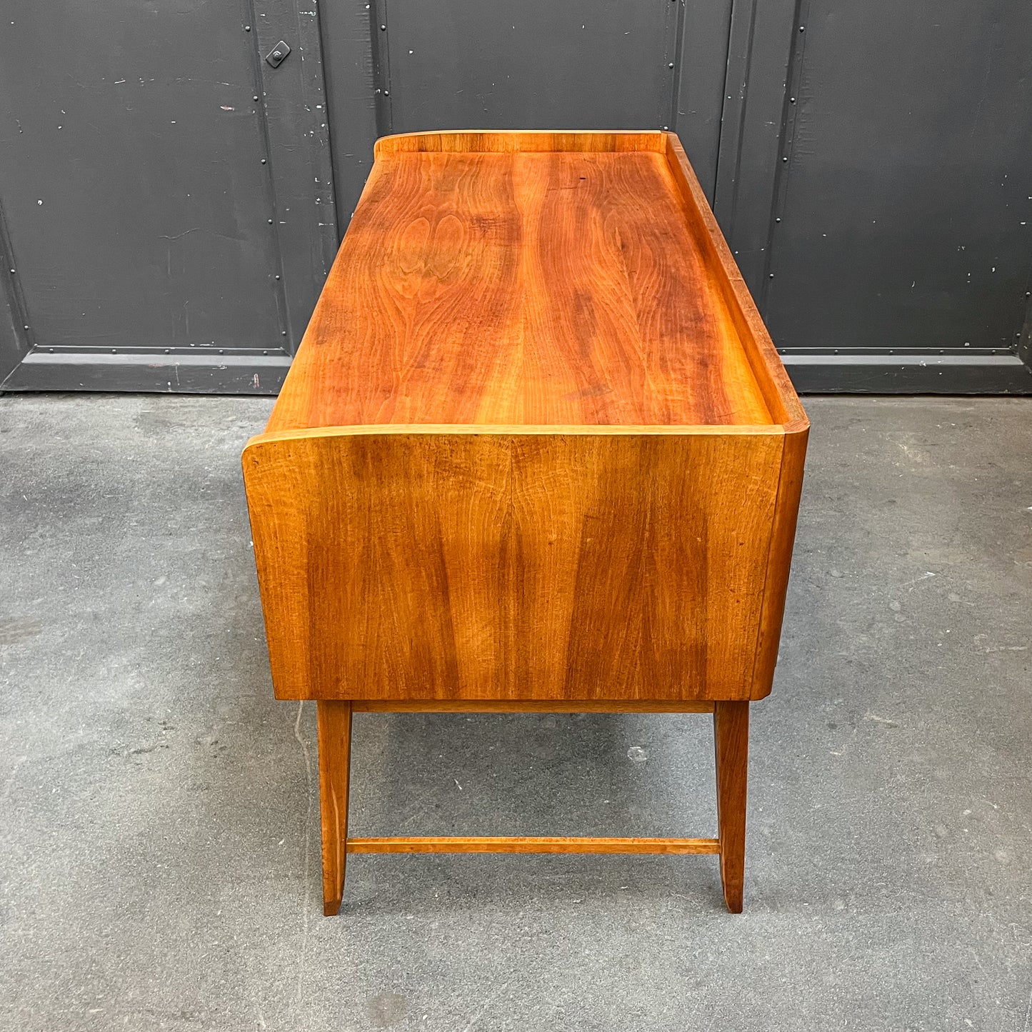 schreibtisch in nussbaum, 1960er, 145cm