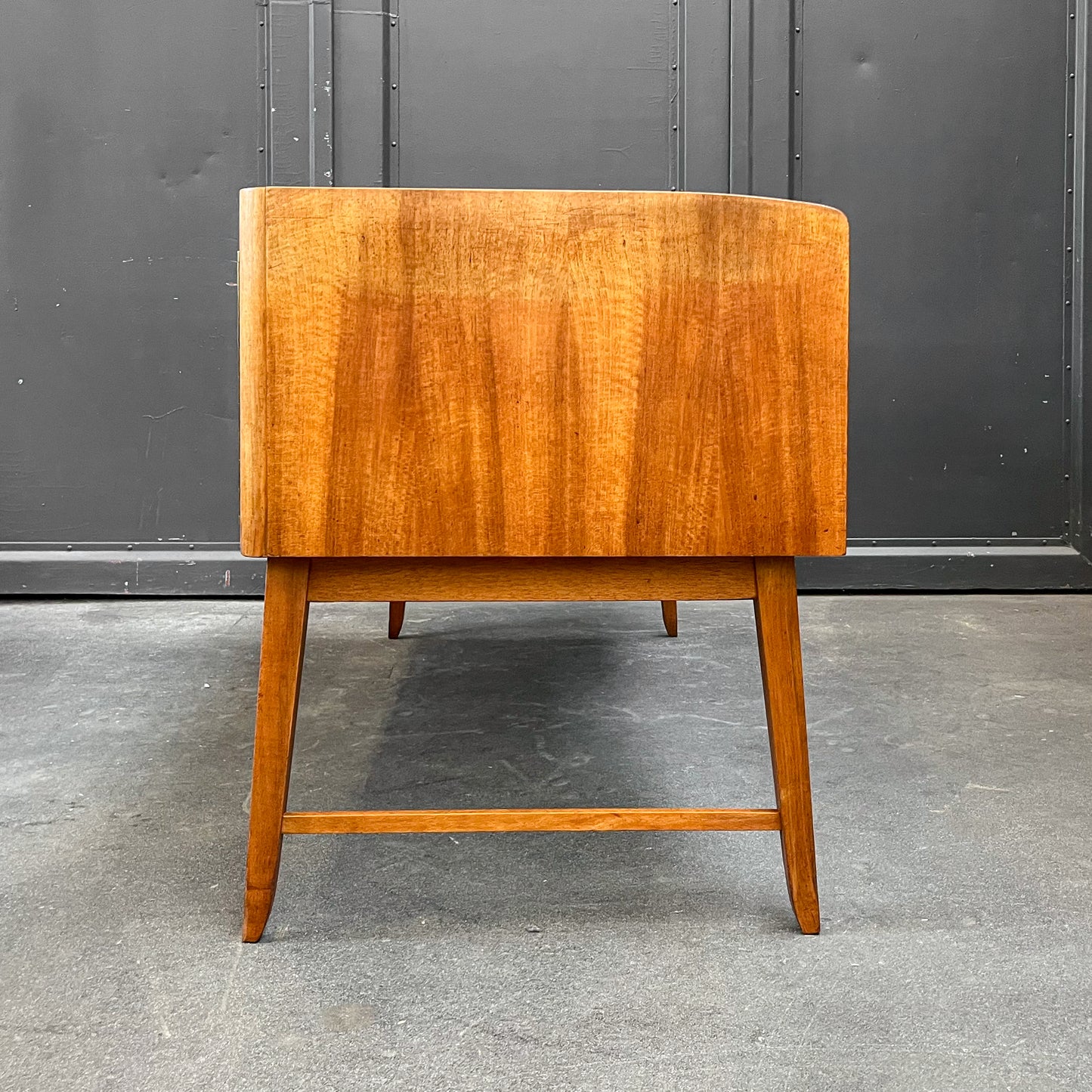 schreibtisch in nussbaum, 1960er, 145cm