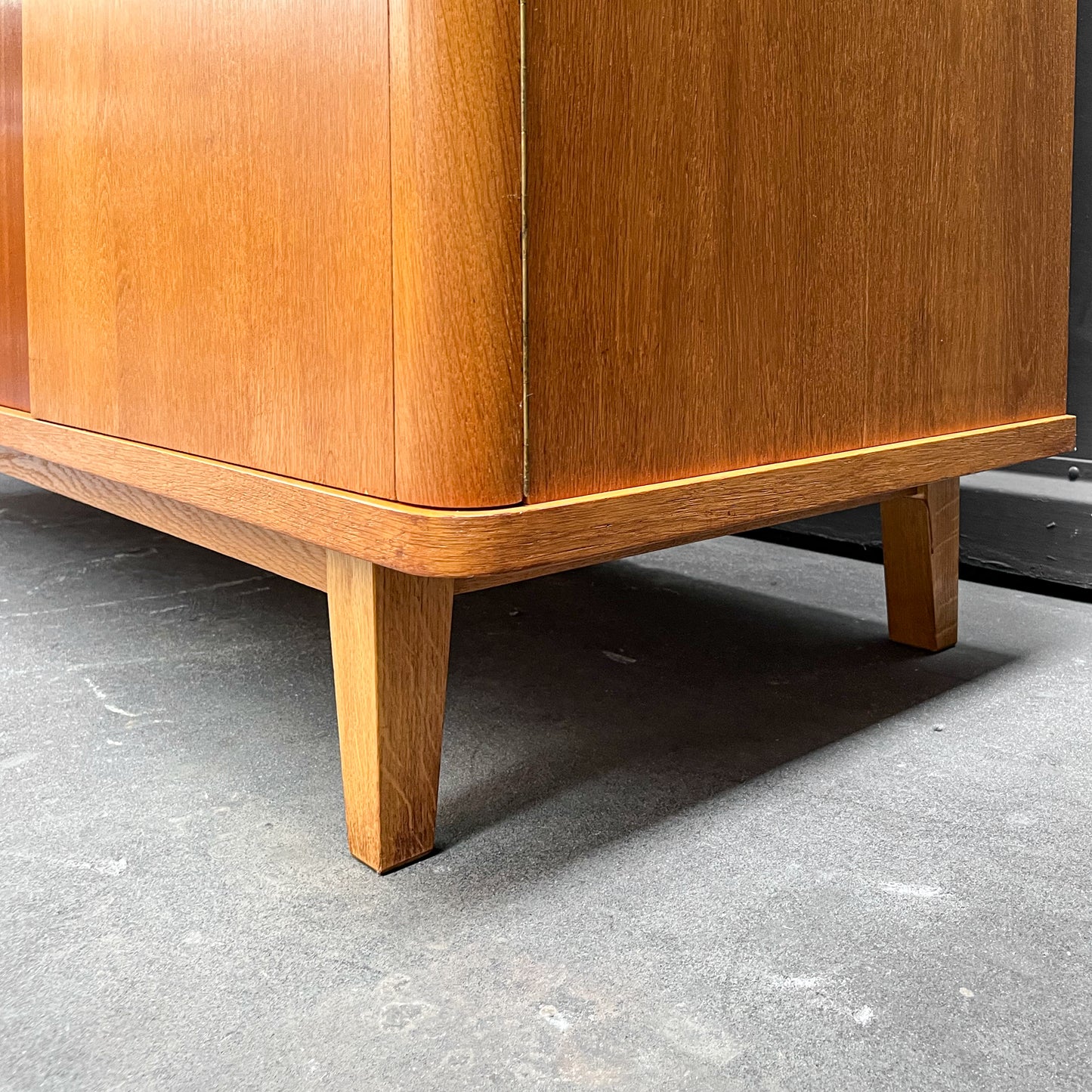 mid-century kleiderschrank in eiche & nussbaum - 1960er jahre