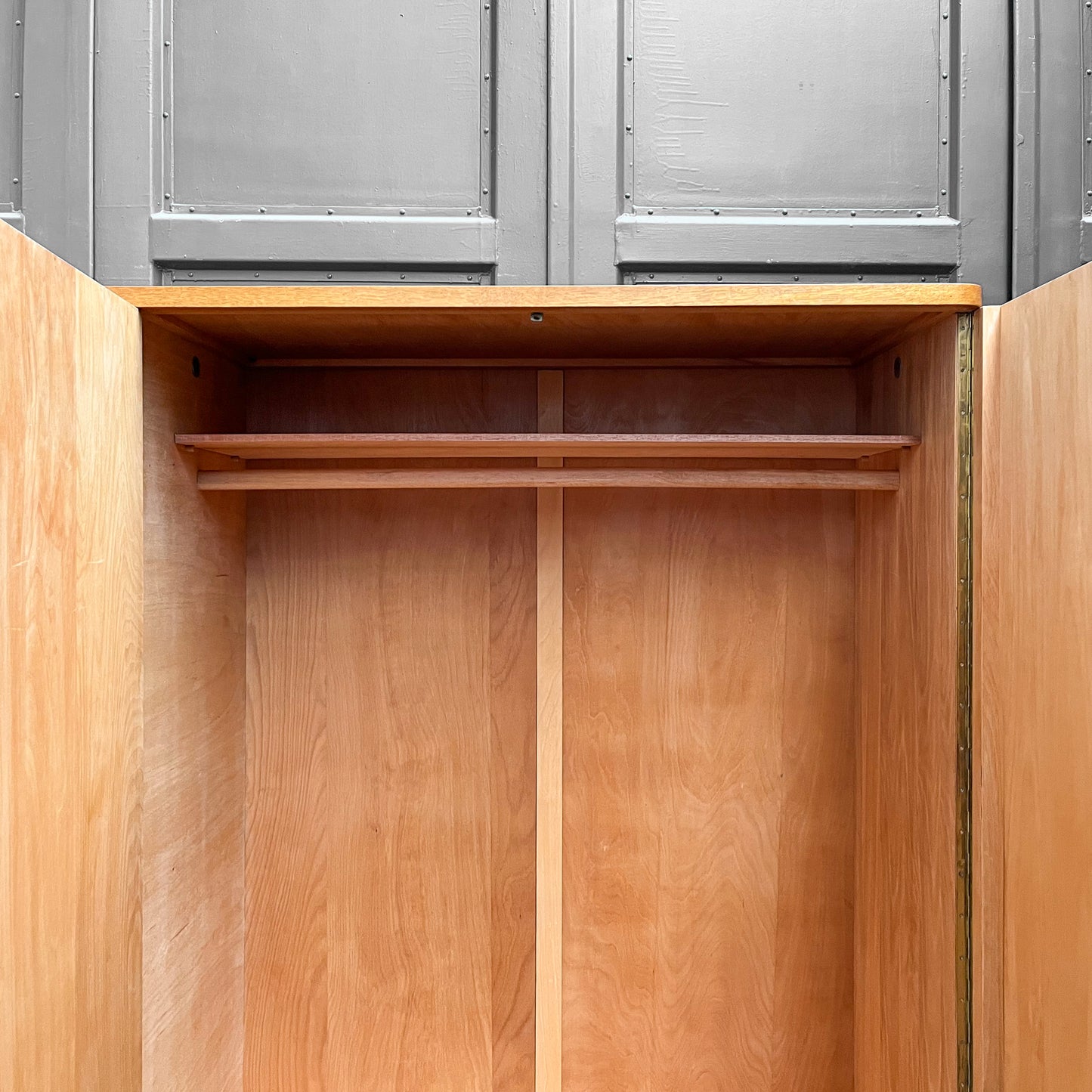 mid-century kleiderschrank in eiche & nussbaum - 1960er jahre