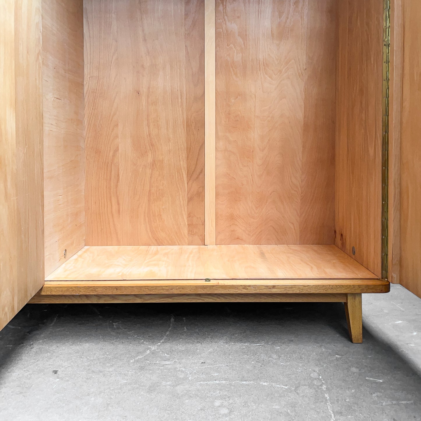 mid-century kleiderschrank in eiche & nussbaum - 1960er jahre