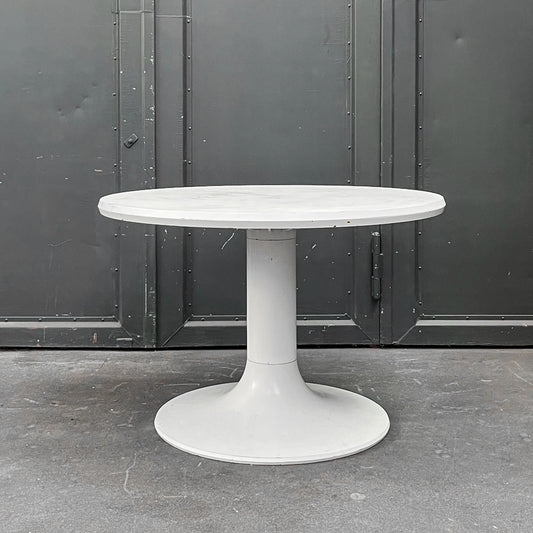 Runder Vintage Tisch in Kunststoff - 1960er/1970er Jahre