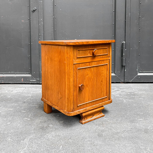 art déco nachtschränkchen in eiche - 1920er/1930er jahre