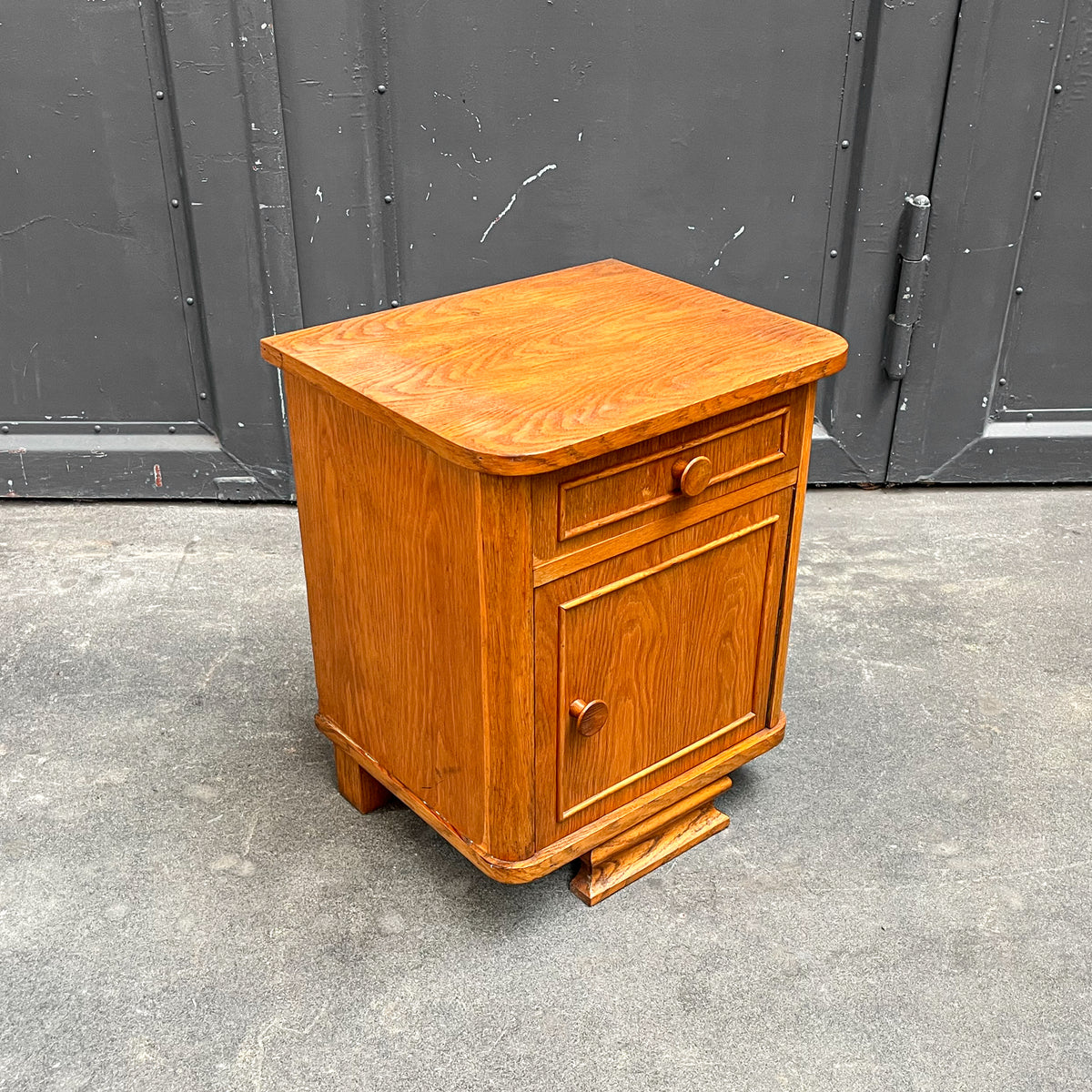 art déco nachtschränkchen in eiche - 1920er/1930er jahre