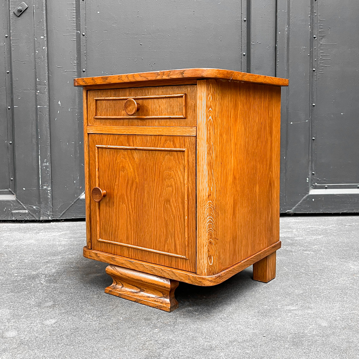 art déco nachtschränkchen in eiche - 1920er/1930er jahre