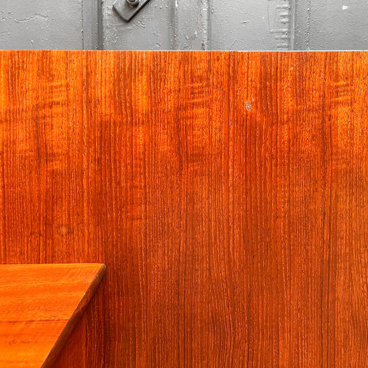 mid-century doppelbett-kopfteil in teak - 1960er jahre, 264cm breite