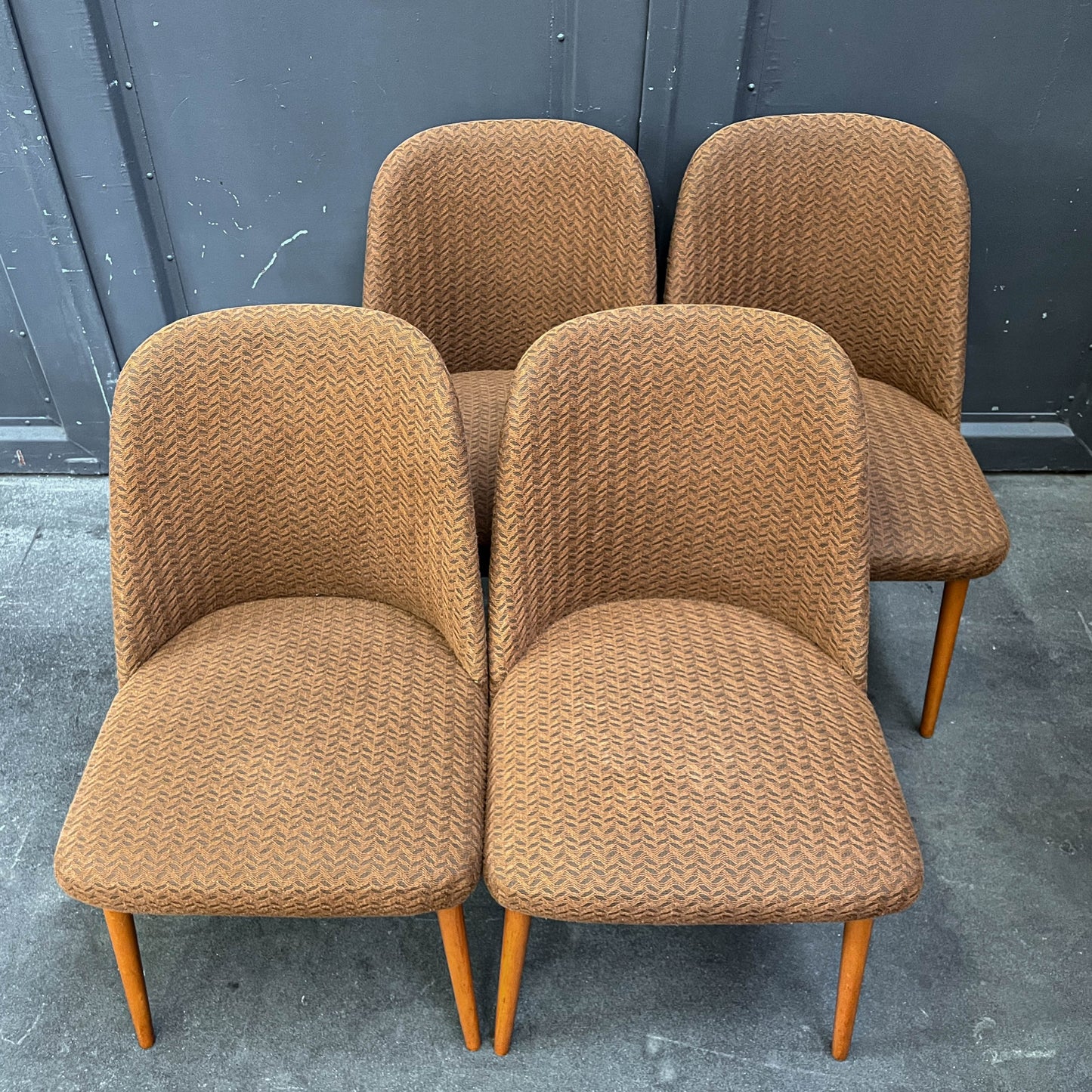 schlichte 4er set stühle, 1960er/70er jahre - mid-century DDR stuhl chairs lounge cocktailsessel sessel Y311_1201