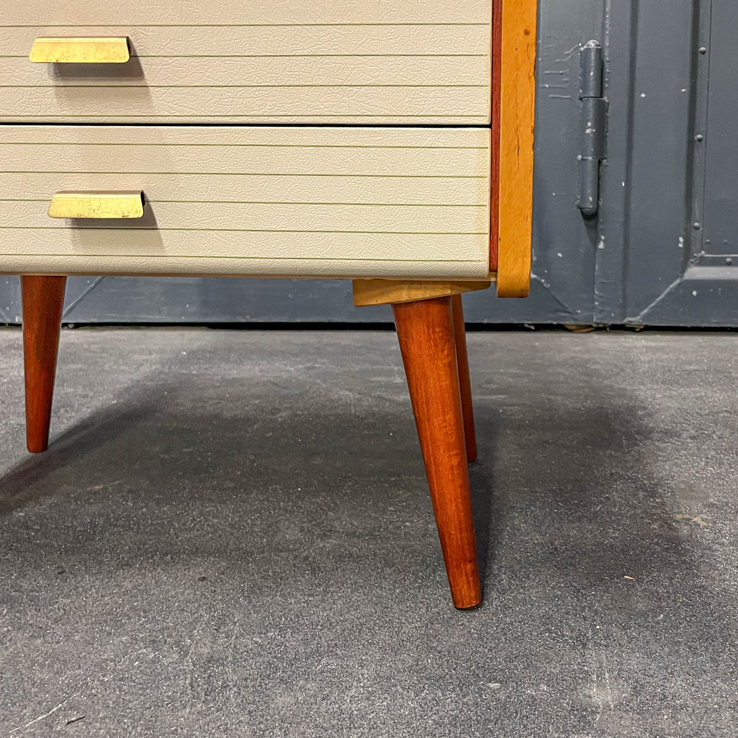 2er set mid-century nachtschränkchen, 1960er jahre - nachttische kommode schrank nightstand alt vintage Y311_2602