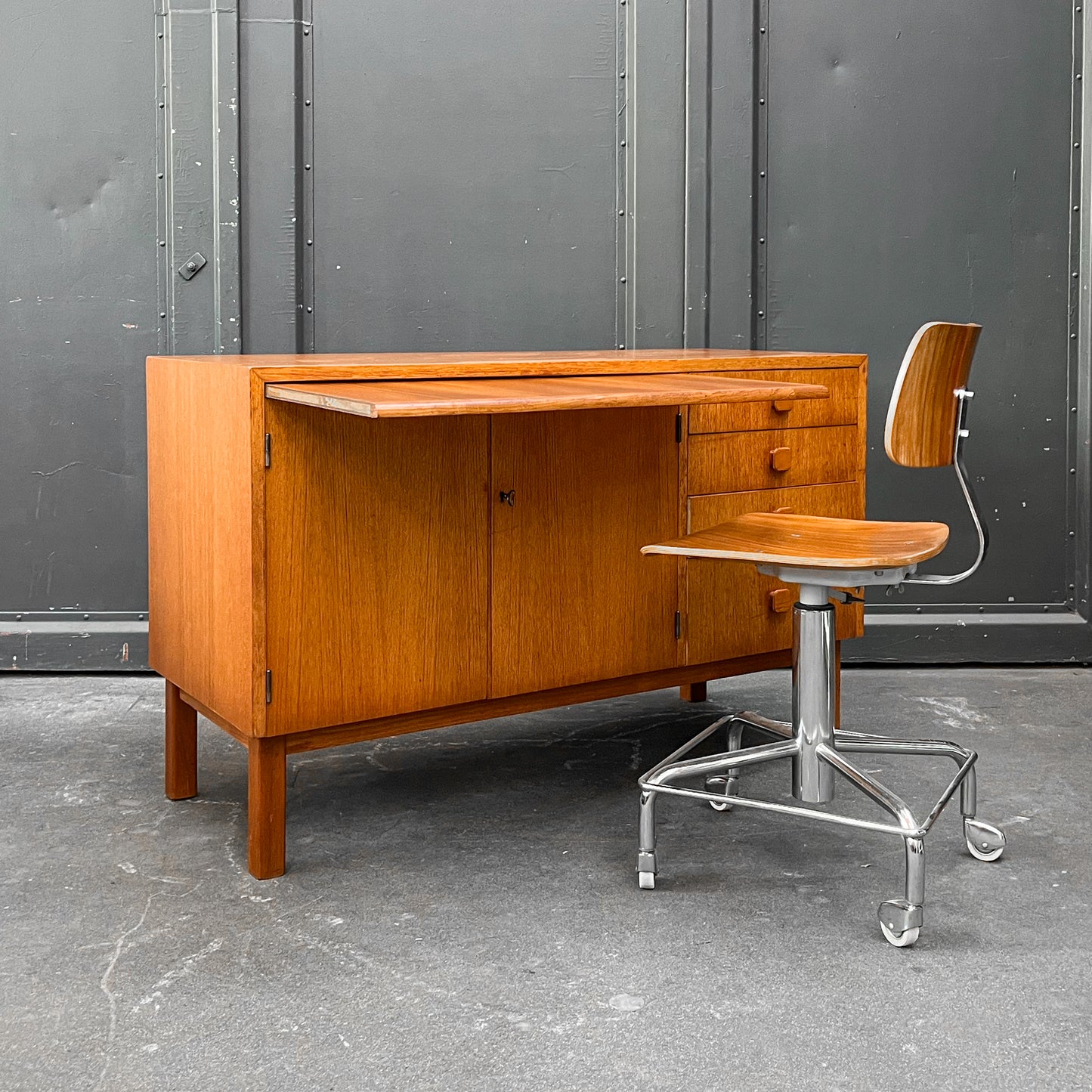 teak regalschrank, 1960er jahre, 115cm