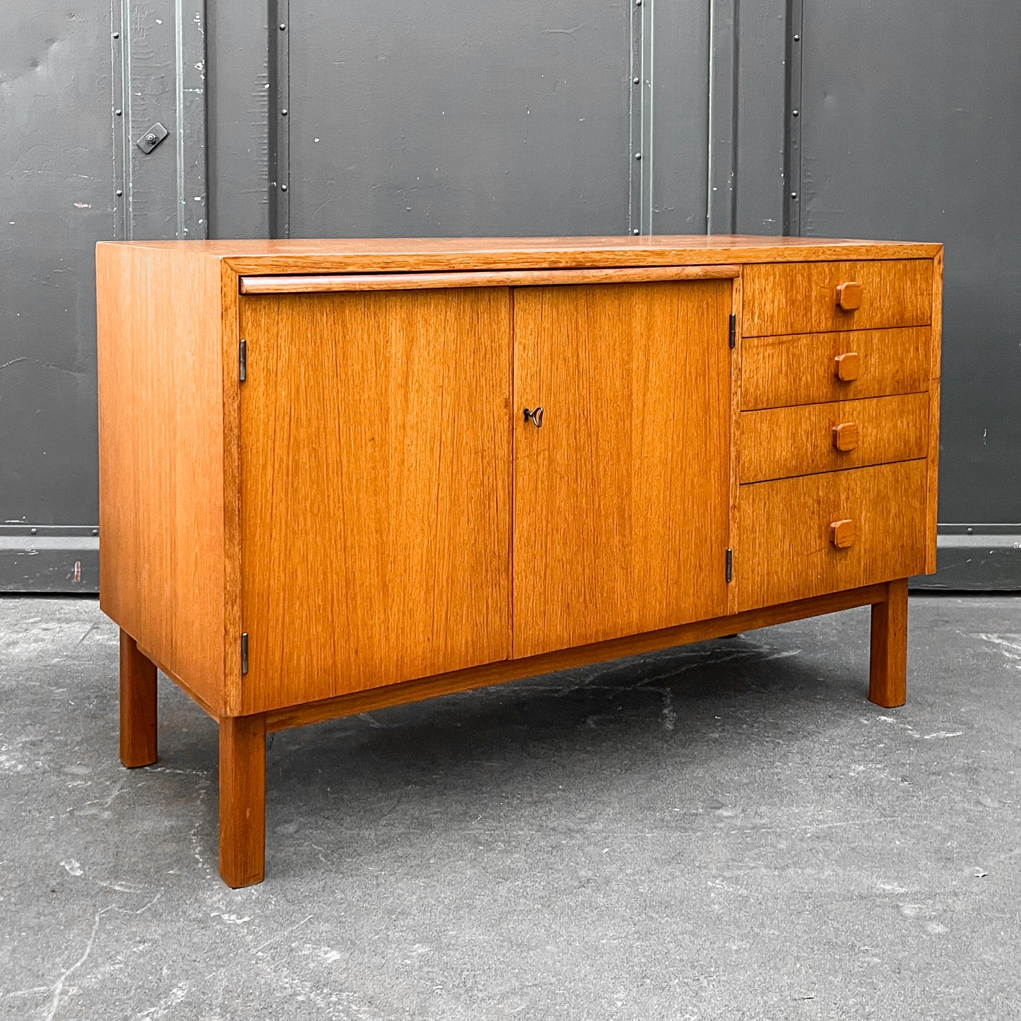 teak regalschrank, 1960er jahre, 115cm