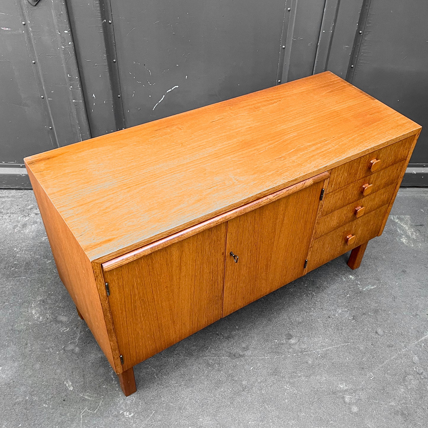 teak regalschrank, 1960er jahre, 115cm
