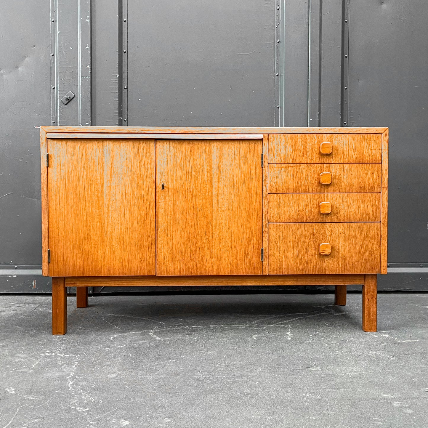 teak regalschrank, 1960er jahre, 115cm