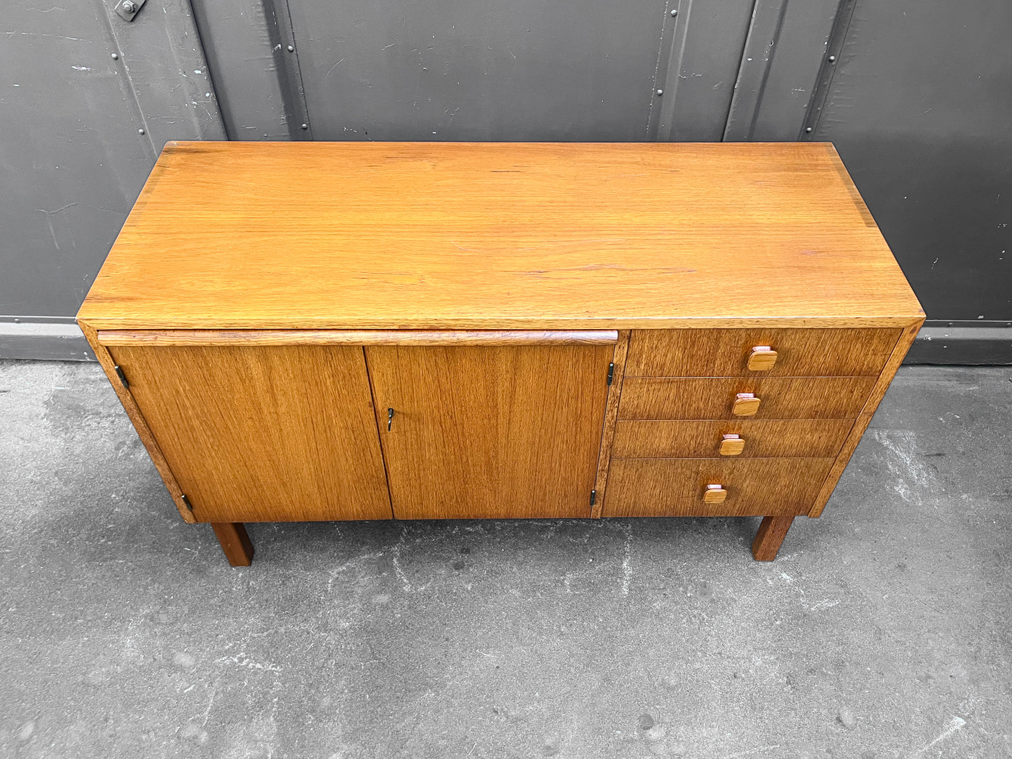 teak regalschrank, 1960er jahre, 115cm