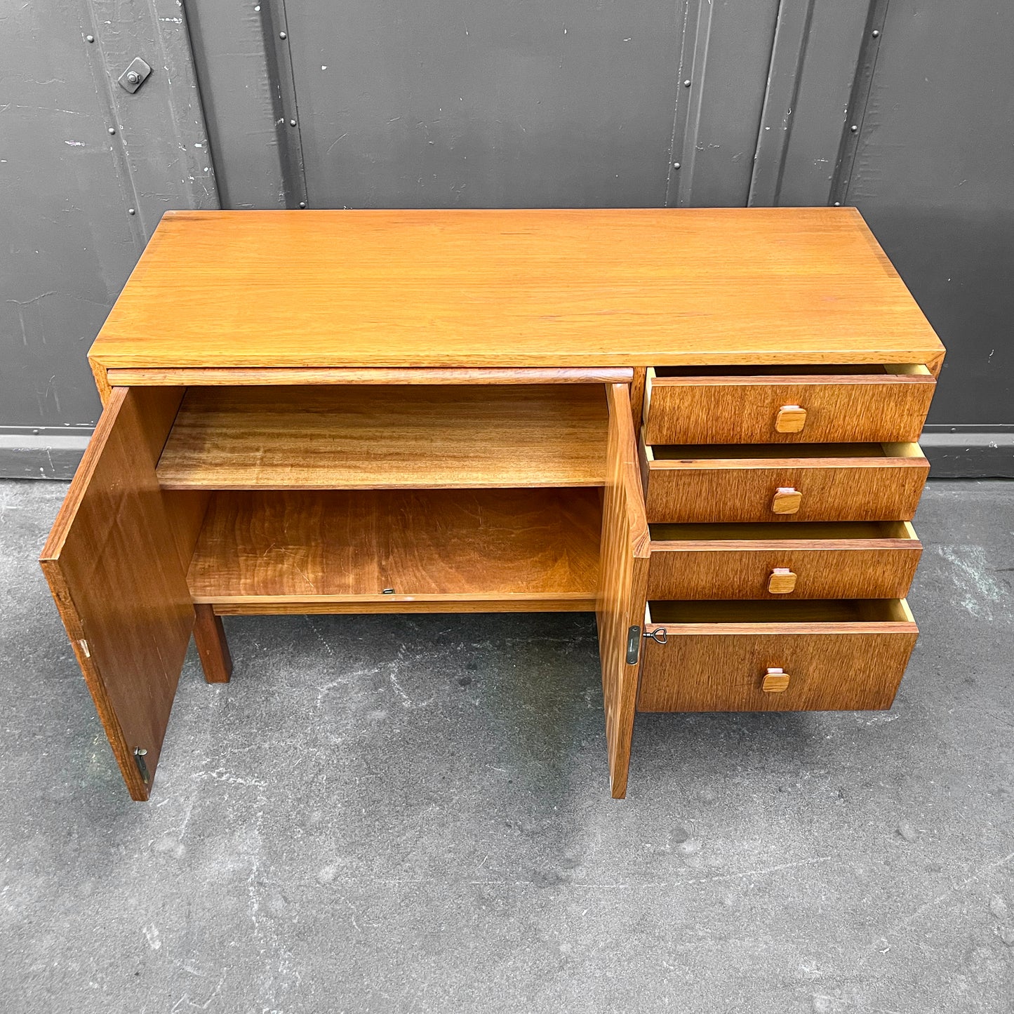 teak regalschrank, 1960er jahre, 115cm