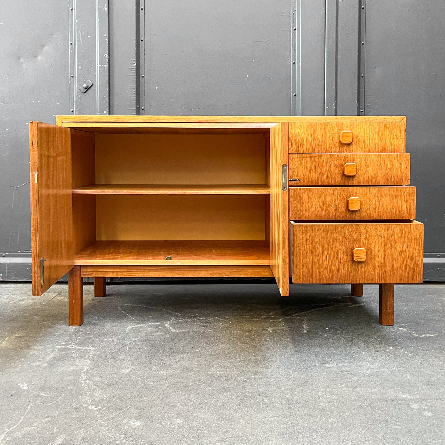 teak regalschrank, 1960er jahre, 115cm