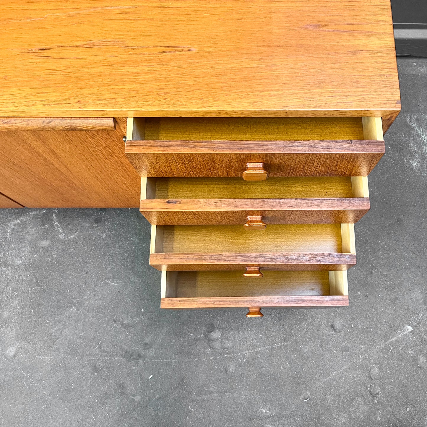 teak regalschrank, 1960er jahre, 115cm