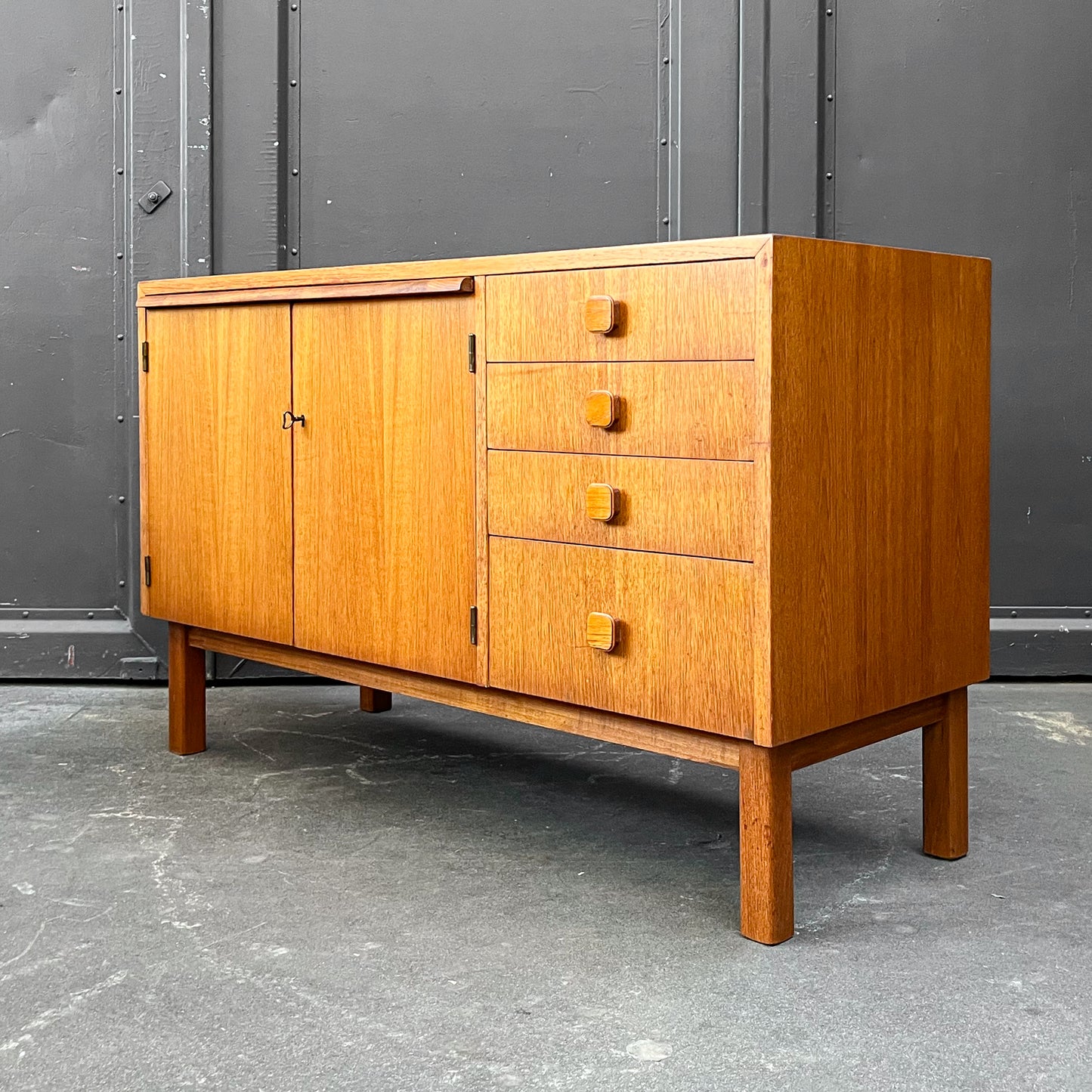 teak regalschrank, 1960er jahre, 115cm