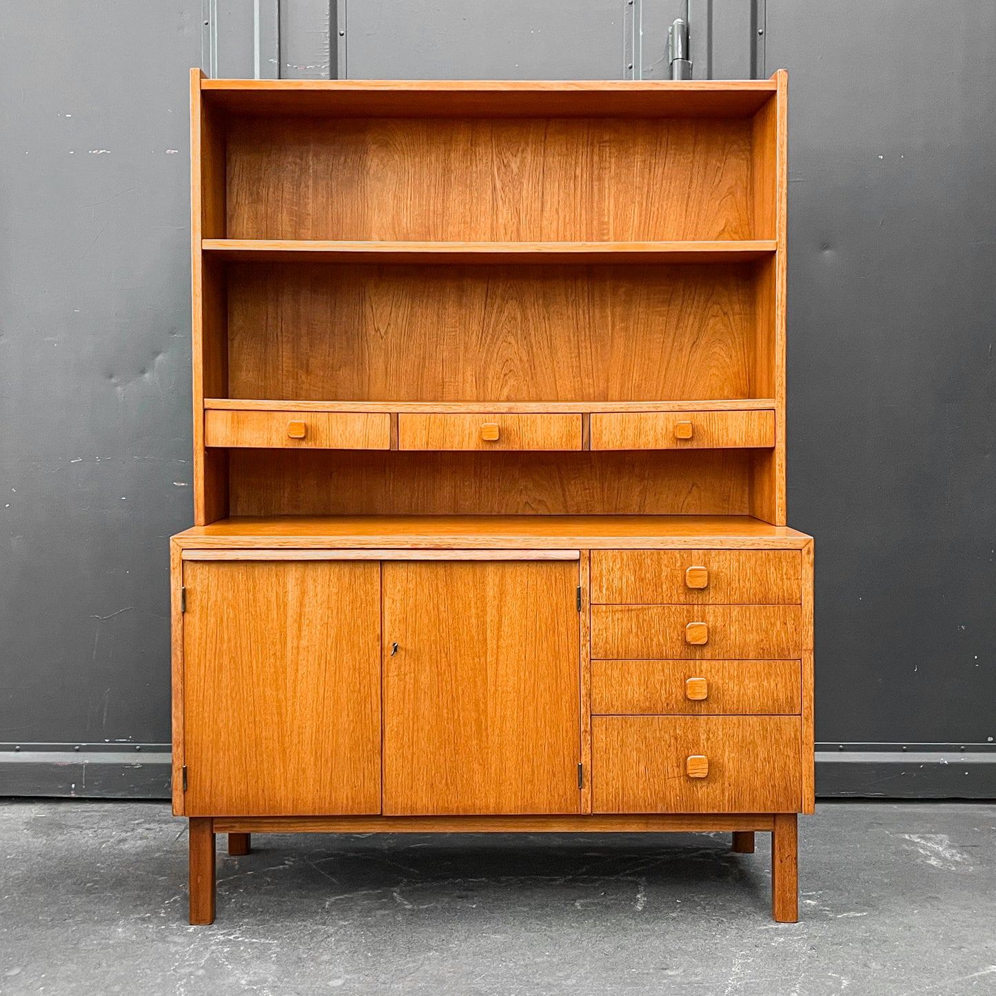 teak regalschrank, 1960er jahre, 115cm