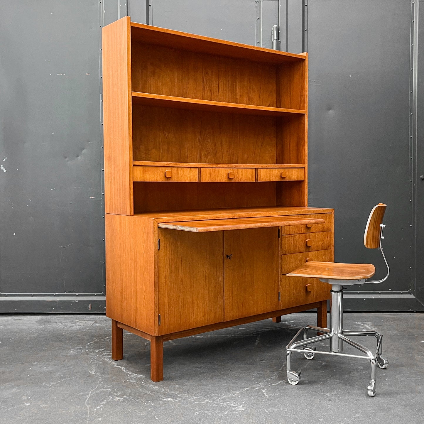 teak regalschrank, 1960er jahre, 115cm