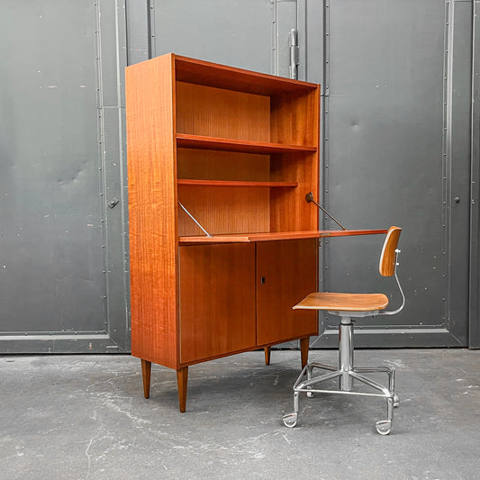 schreibschrank in mahagoni, 1960er, 90cm