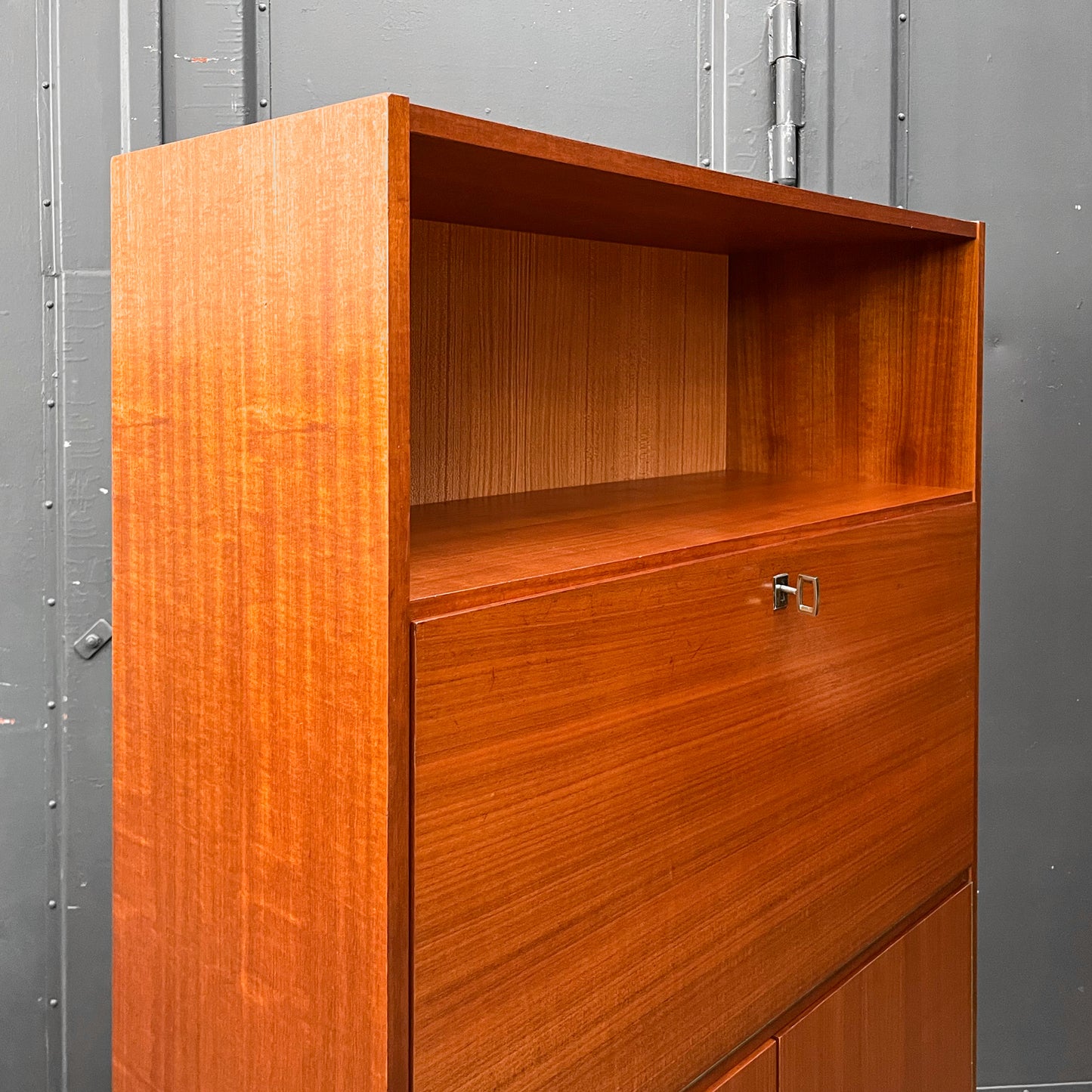 schreibschrank in mahagoni, 1960er, 90cm