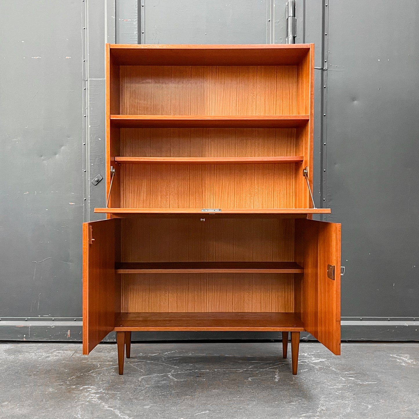 schreibschrank in mahagoni, 1960er, 90cm