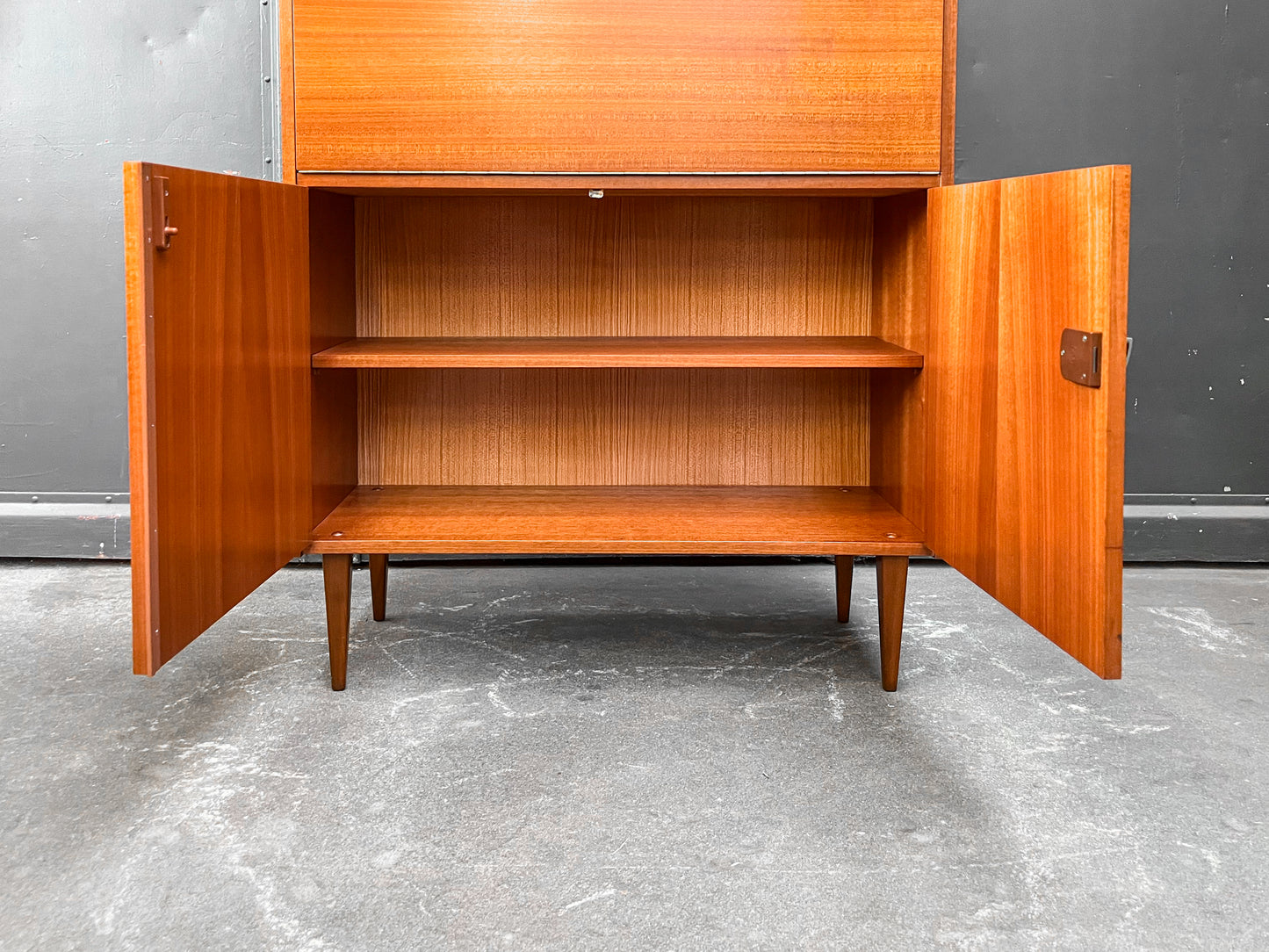 schreibschrank in mahagoni, 1960er, 90cm
