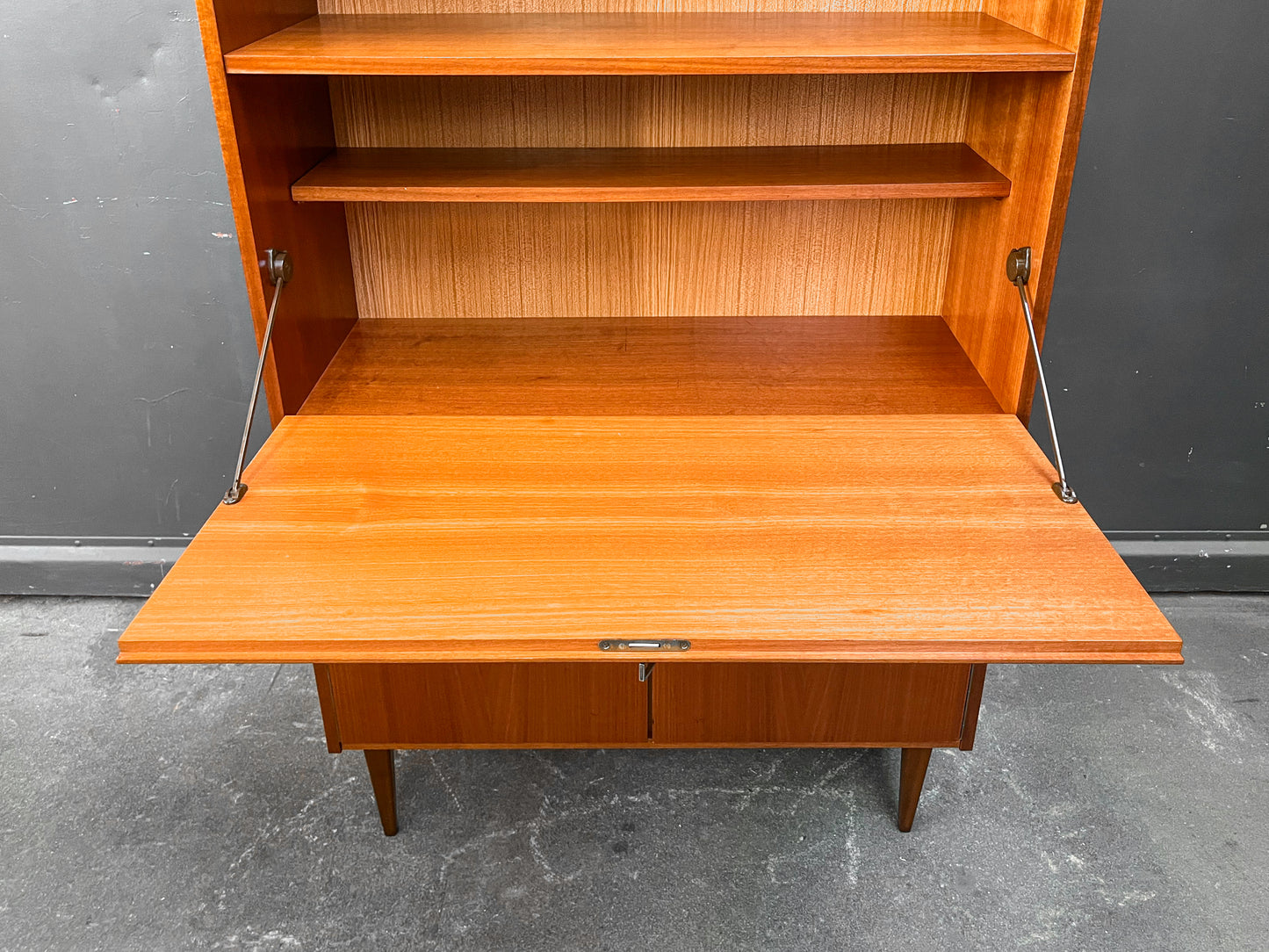schreibschrank in mahagoni, 1960er, 90cm