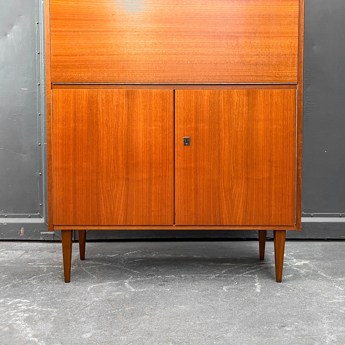 schreibschrank in mahagoni, 1960er, 90cm