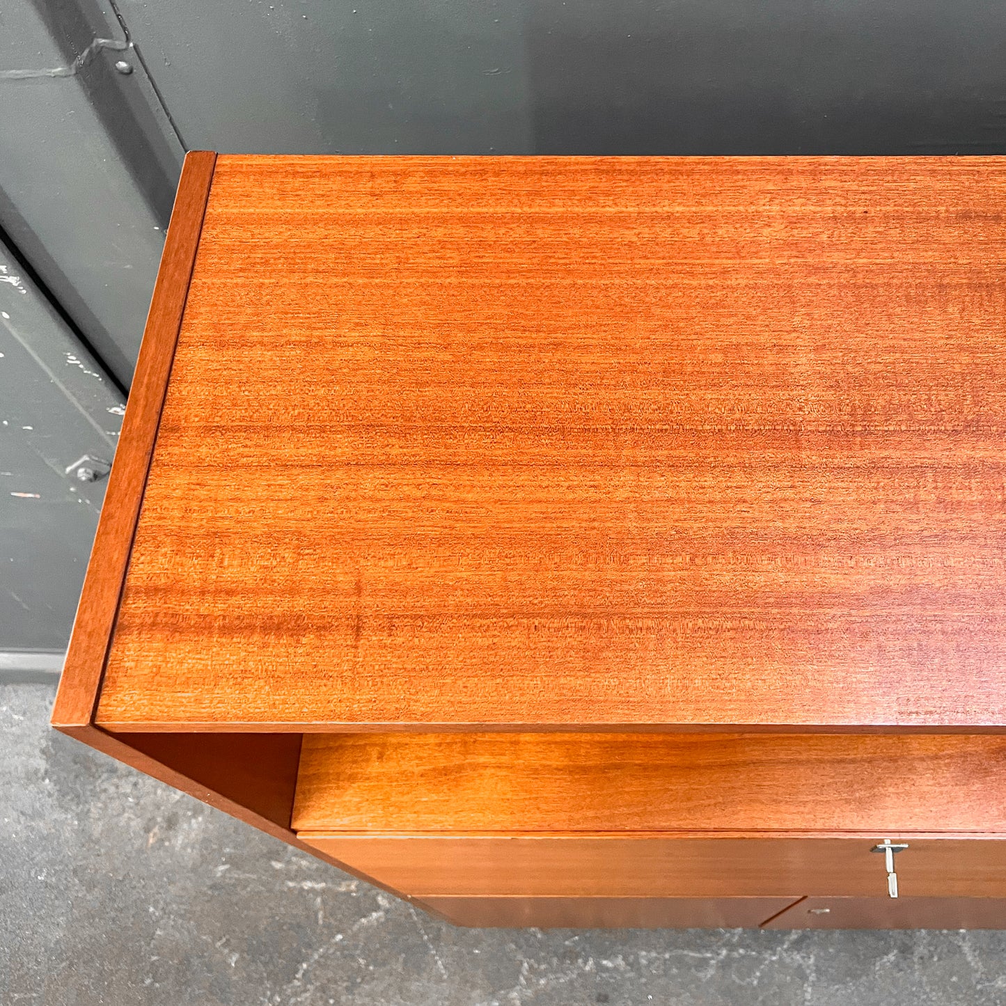 schreibschrank in mahagoni, 1960er, 90cm